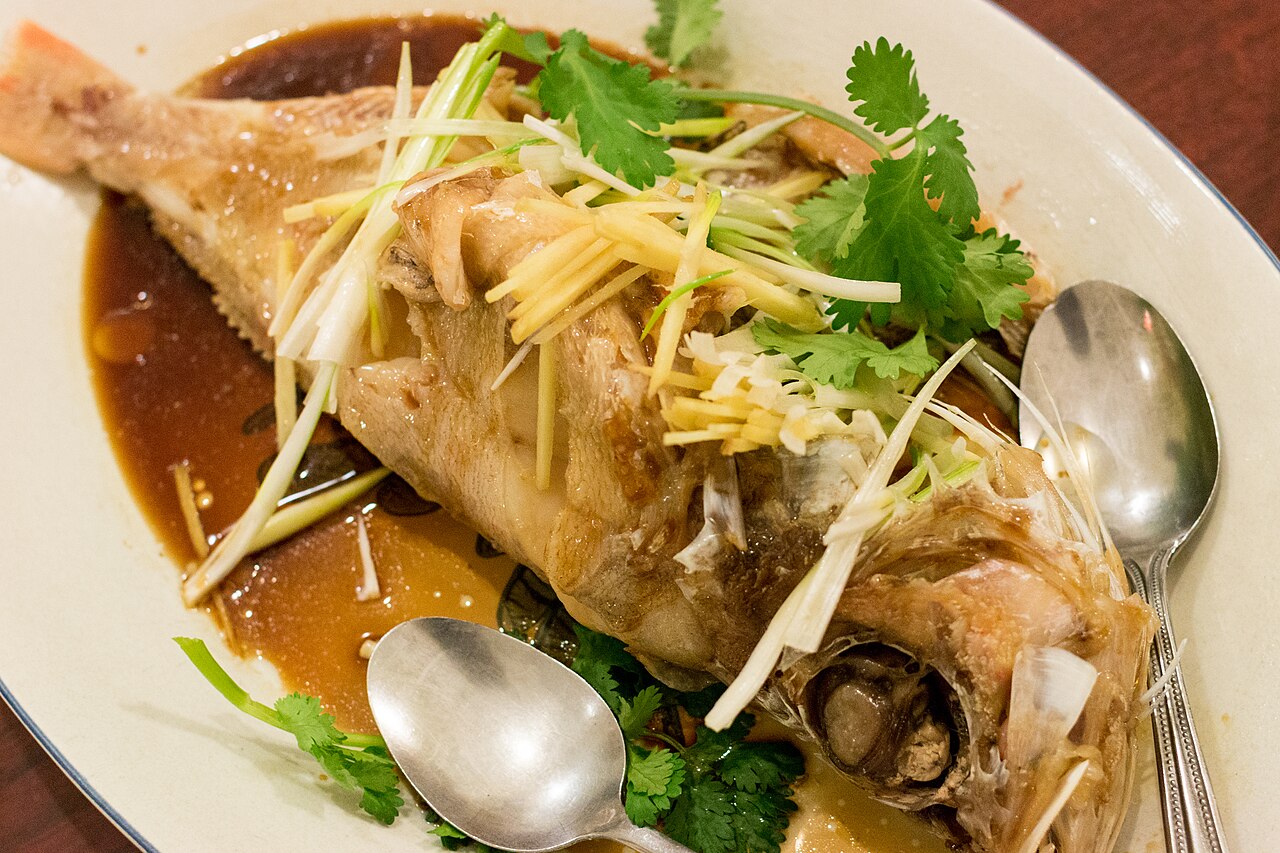 Steamed Fish with Ginger and Scallion